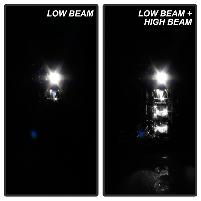 Spyder Ford F-250/F-350/F450 17-18 Full LED Headlights Black PRO-YD-FS17HALAP-SEQ-C 5087447