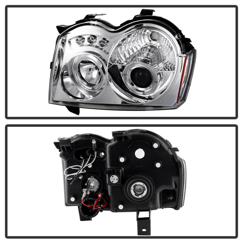 Spyder Jeep Grand Cherokee 05-07 Projector Headlights LED Halo LED Chrm Low 9006 PRO-YD-JGC05-HL-C 5011107