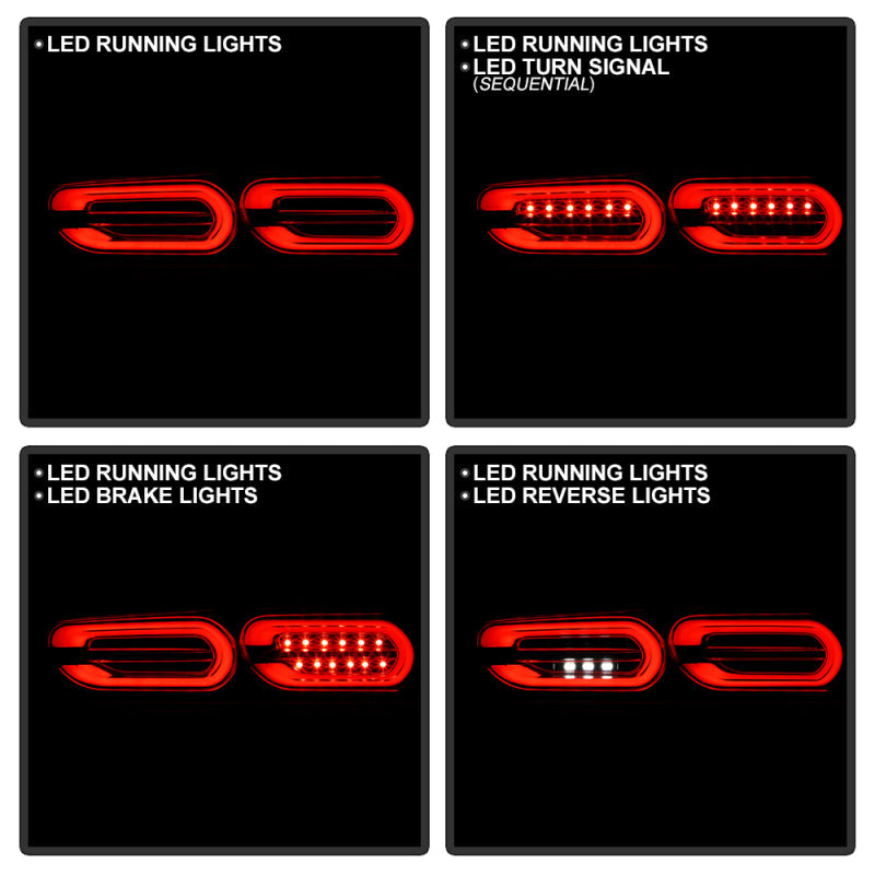 Spyder Chevy Camaro 16-18 Halogen LED Tail Lights Black ALT-YD-CCAM16HAL-SEQ-BK 5087218