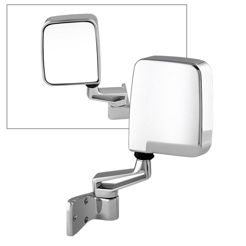 SPYDER Xtune Jeep Wrangler 87-02 OE Mirror Chrome Manual Left | Pl# Ch1320189 MIR-25001-122-M-L 9935046