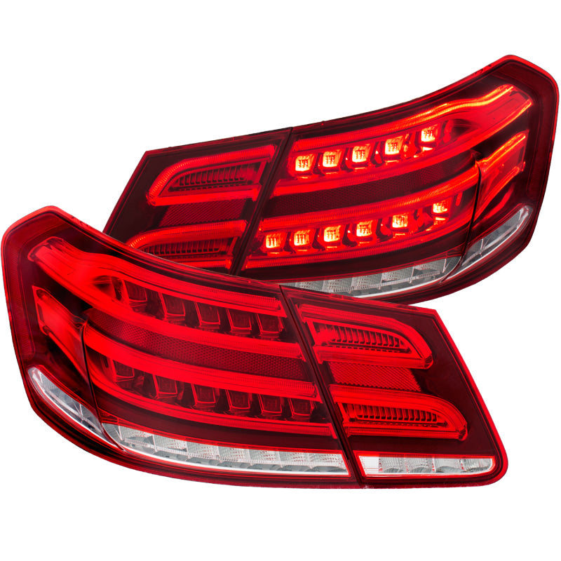 Anzo 2010-2013 Mercedes Benz E Class W212 LED Taillights Red/Clear