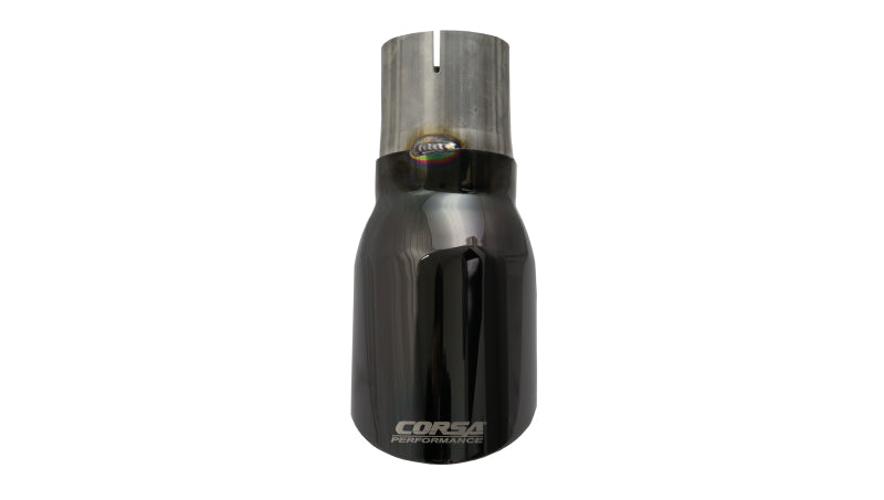 Corsa Single Universal 2.75in Inlet / 4in Outlet Black PVD Pro-Series Tip Kit TK005BLK