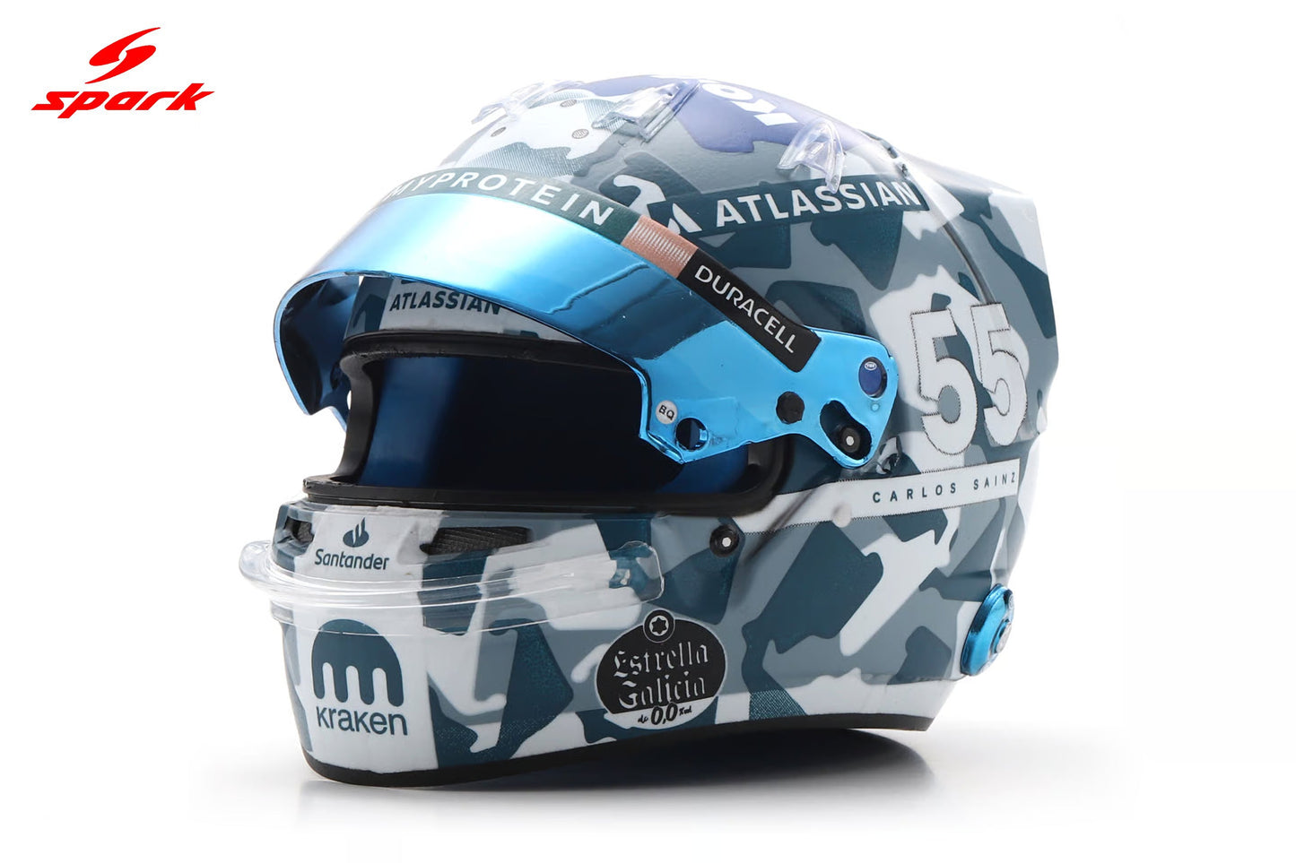 Spark-Model Williams Racing F1 Team Carlos Sainz Helmet British GP 2025 1:5