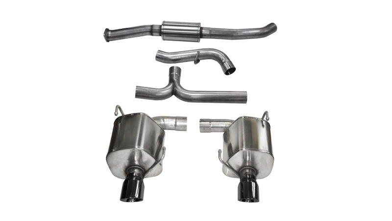 Corsa 08-10 Subaru Impreza WRX Sedan 2.5L Turbo Manual 3in Sport Cat-Back Exhaust w/4in Black Tips 14865BLK