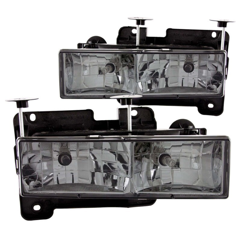 Anzo 1988-1998 Chevrolet C1500 Crystal Headlights w/ Smoke Lens