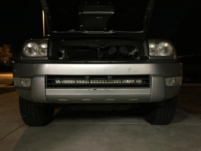Cali Raised LED Cali Raised 03-09 Toyota 4Runner 32In Lower Bumper Hidden Led Light Bar Brackets Kit -Amber - Tall CR2509