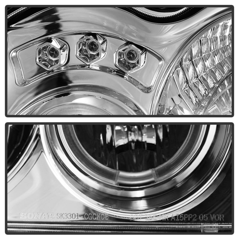 Spyder Jeep Grand Cherokee 05-07 Projector Headlights LED Halo LED Chrm Low 9006 PRO-YD-JGC05-HL-C 5011107
