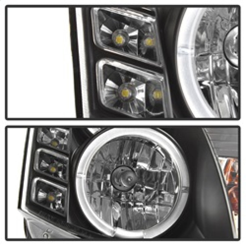 Spyder Infiniti G35 03-07 2DR Projector Halogen - LED Halo DRL Blk High H4 PRO-YD-IG35032D-DRL-BK 5011060