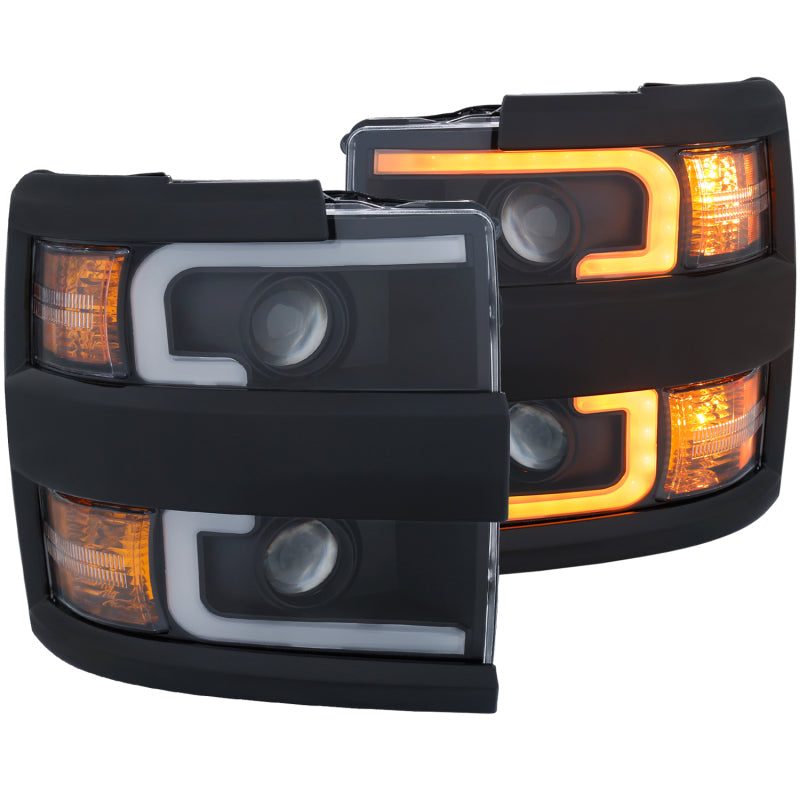 Anzo Projector Headlights 15-17 Chevrolet Silverado 2500HD / 3500HD Black w