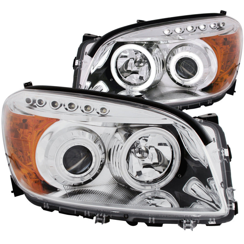 Anzo 2006-2008 Toyota Rav4 Projector Headlights w/ Halo Chrome (CCFL)