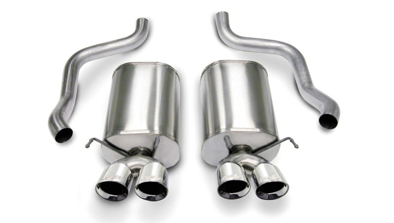 Corsa Performance Polished Sport Axle-Back Exhaust 05-08 Chevrolet Corvette C6 6.0L V8