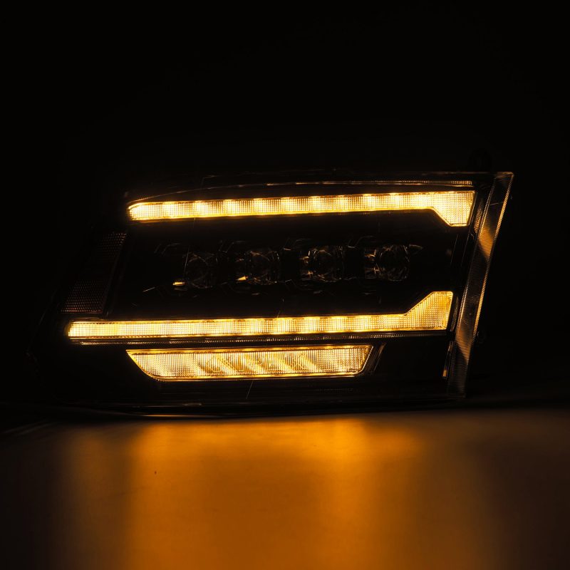 AlphaRex 09-18 Ram 2500 NOVA LED Proj Headlights Plank Style Alpha Blk w/Activ Light/Seq Signal/DRL 880557 *Discontinued