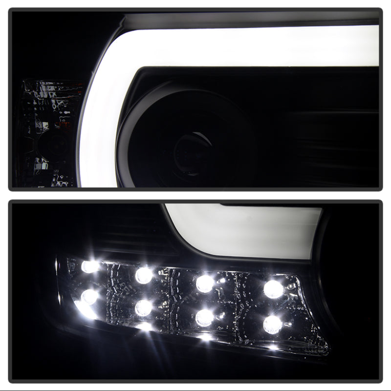 Spyder GMC Sierra 14-16 Projector Headlights Light Bar DRL Blk PRO-YD-GS14V2-LBDRL-BK 5080851