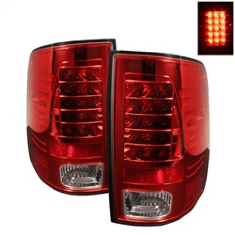 Spyder Dodge Ram 1500 09-14 LED Tail Lights Incandescen- Red Clear ALT-YD-DRAM09-LED-RC 5017567