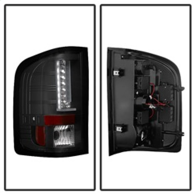 Spyder Chevy Silverado 07-13 Version 2 LED Tail Lights - Black ALT-YD-CS07V2-LED-BK 5081766
