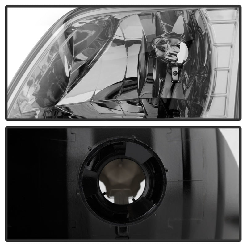 SPYDER Xtune Ford F150 97-03 Crystal Headlights w/ Clear LED Corners Smoke HD-ON-FF15097-LED-SET-SM 5014801