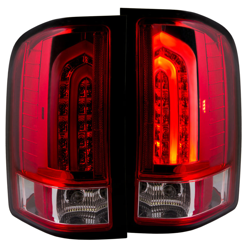 Anzo 2007-2013 Chevrolet Silverado 1500 LED Taillights Red/Clear G2