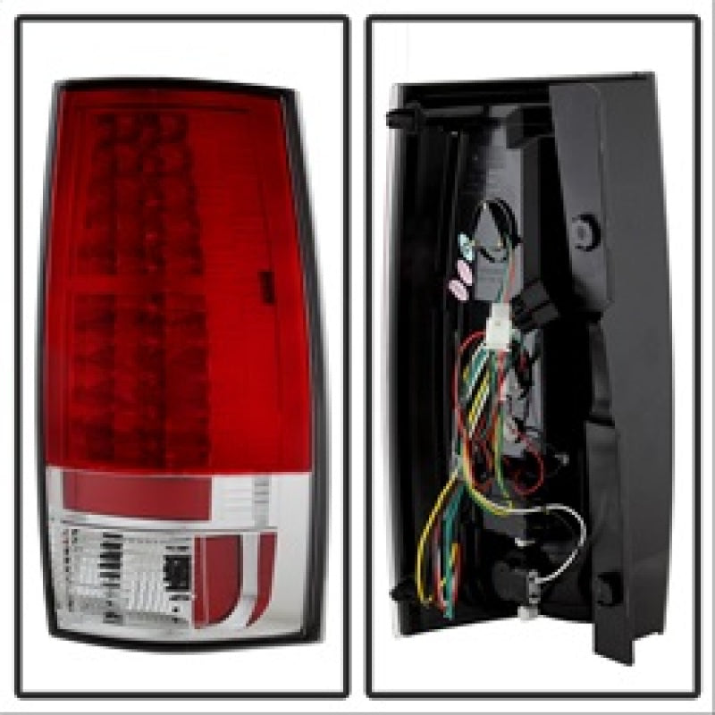 Spyder Chevy Suburban/GMC Yukon/Yukon Denali 07-14 LED Tail Lights Red Clear ALT-YD-CSUB07-LED-RC 5002150