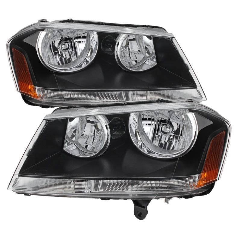 SPYDER Xtune Dodge Avenger 08-14 Crystal Headlights Black HD-JH-DA08-AM-BK 9025297