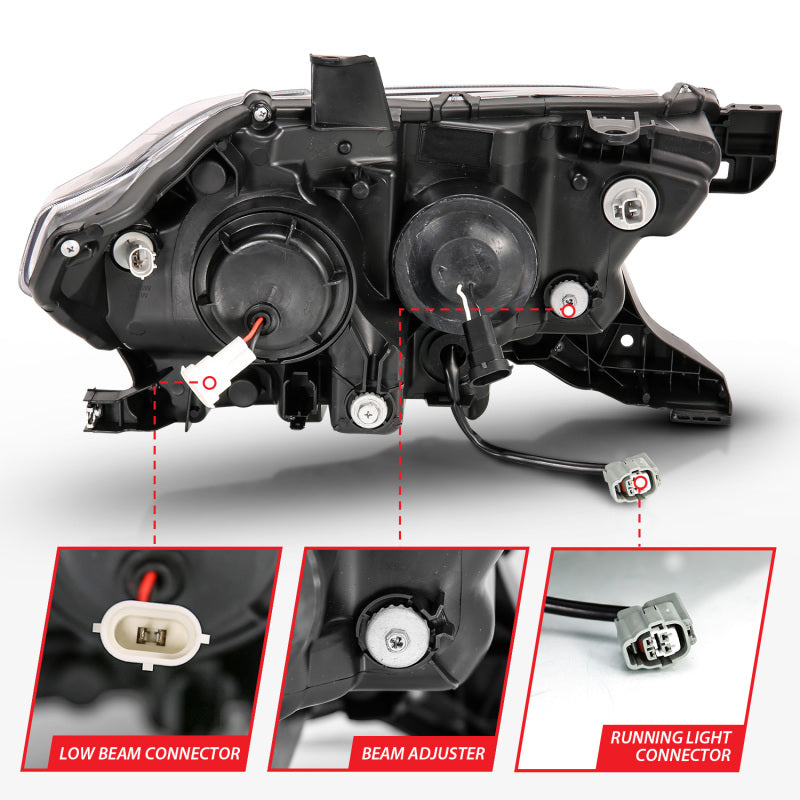 Anzo  16-17 Toyota Tacoma Projector Headlights w/ Plank Style Design