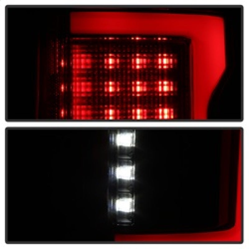 Spyder 15-18 Ford F-150 LED Tail Lights (w/Blind Spot) - Black Smoke (ALT-YD-FF15015BS-LBLED-BSM) 5085337