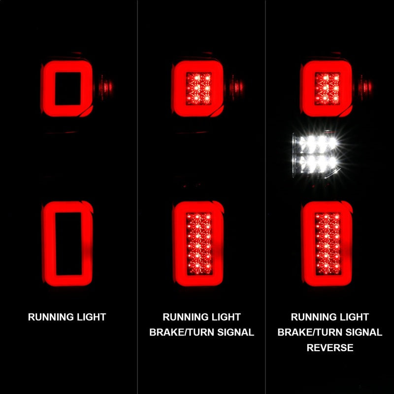 ANZO 19-21 Chevy Silverado Full LED Tailights Black Housing Clear Lens G2 (w/C Light Bars) 311414