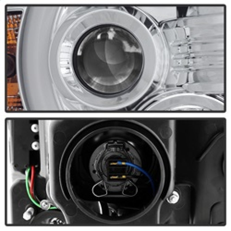 Spyder GMC Sierra 14-16 Projector Headlights Light Bar DRL Chrm PRO-YD-GS14V2-LBDRL-C 5080868