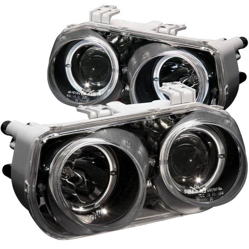 Anzo 1994-1997 Acura Integra Projector Headlights w/ Halo Black