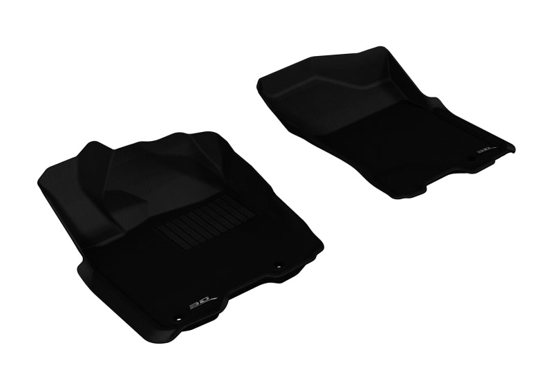 3D MAXpider 2009-2015 Nissan Titan King/Crew Cab Kagu 1st Row Floormat - Black L1NS06311509