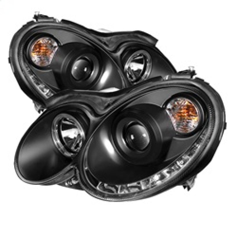 Spyder Mercedes Benz CLK 03-09 Projector Halogen Model- LED Halo DRL Blk PRO-YD-MBCLK03-DRL-BK 5038036