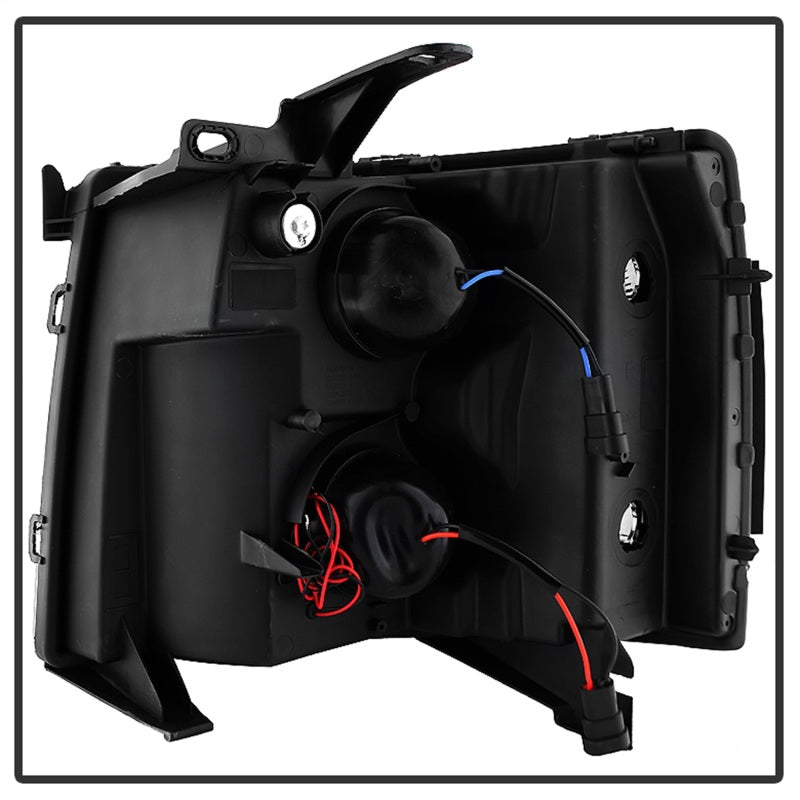 SPYDER Xtune Chevy Silverado 1500/2500/3500 07-13 Projector Headlights Black PRO-JH-CS07-LED-BK 9027796