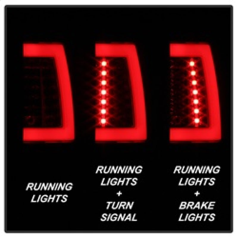 Spyder 00-06 GMC Yukon/Yukon XL V2 Light Bar LED Tail Lights - Blk Smoke (ALT-YD-CD00V2-LBLED-BSM) 5084156