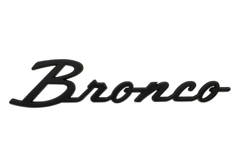 Ford Racing 2021+ Bronco Classic Script Fender Badges - Matte Black (Pair) M-1447-BSMB