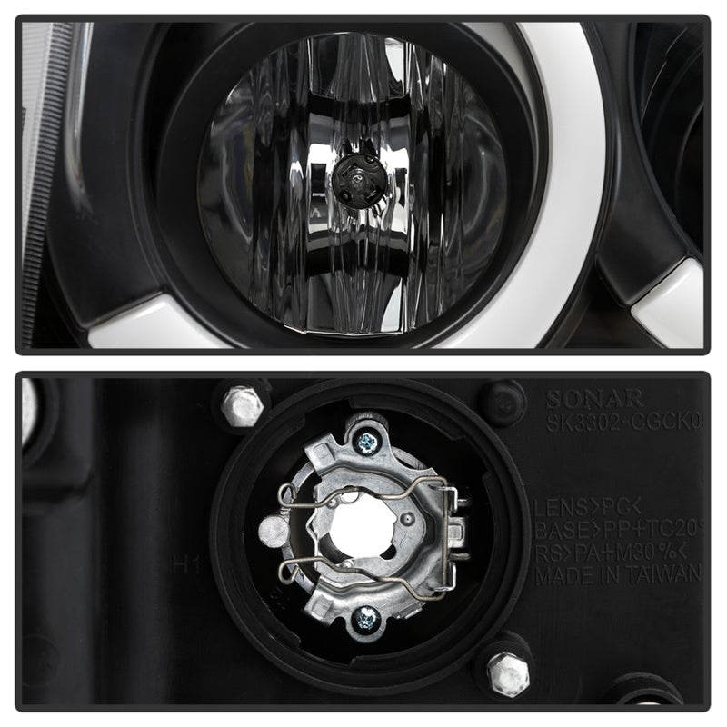 Spyder 05-07 Jeep Grand Cherokee - Light Bar Projector Headlights - Black - PRO-YD-JGC05V2-LB-BK 5086129