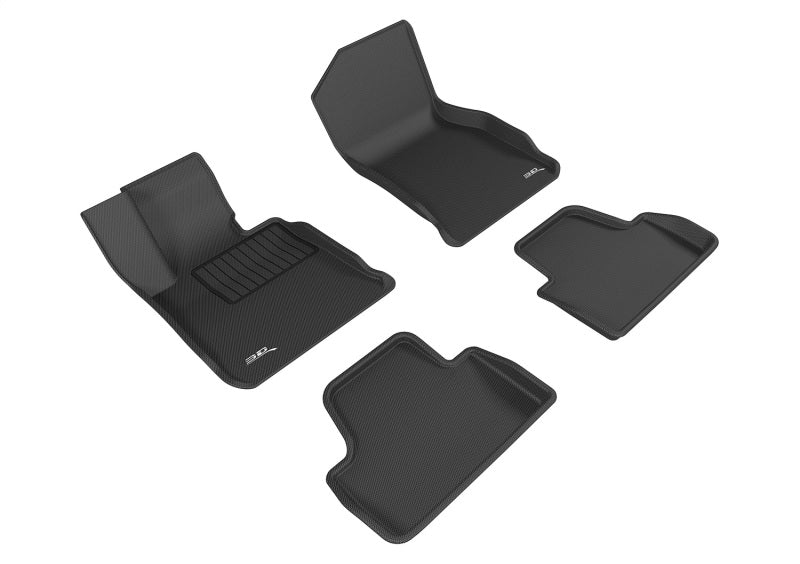 3D MAXpider 14-20 BMW 4 Series Convertible (F33) RWD Kagu 1st & 2nd Row Floormat - Black L1BM06801509