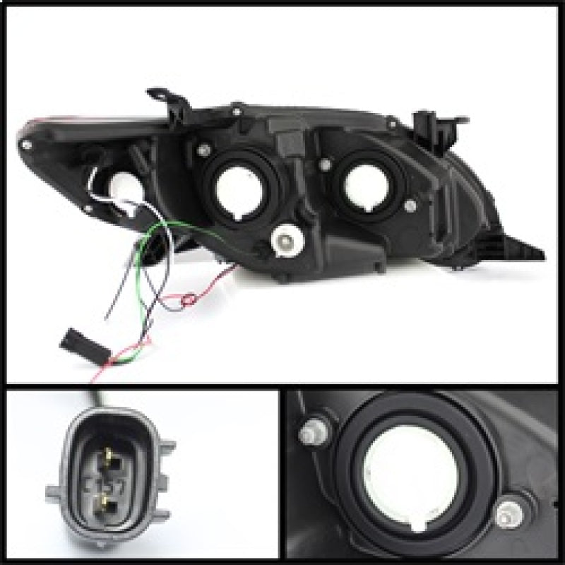 Spyder Toyota Corolla 11-13 Projector Headlights Halogen Model Only - DRL LED Blk PRO-YD-TC11-DRL-BK 5074263