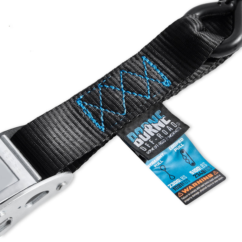 Borne Off-Road Cam Buckle Tie-Down Kit (2-Pack) Black BNRTC-TDCB-2BK