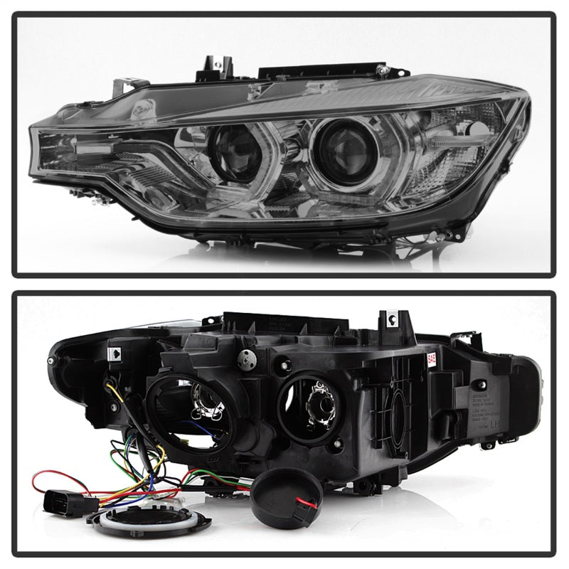 Spyder 12-14 BMW F30 3 Series 4DR Projector Headlights - LED DRL - Smoke (PRO-YD-BMWF3012-DRL-SM) 5084361