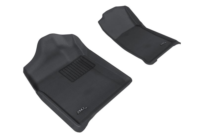 3D MAXpider 2007-2013 Chevrolet/GMC Silverado/Sierra Regular Cab Kagu 1st Row Floormat - Gray L1CH05111501
