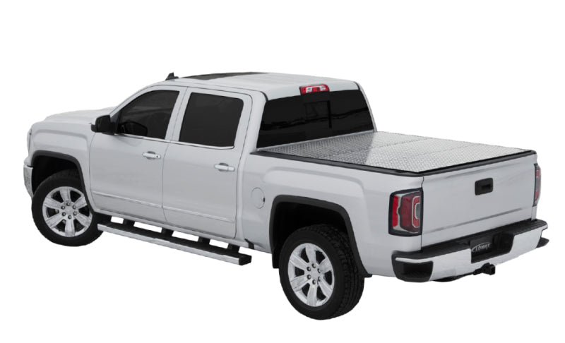 Access LOMAX Pro Series Tri-Fold Cover 2020 Jeep Gladiator 5ft (w/ Trail Rail) Box Diamond Plate B0070029