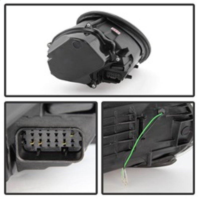 Spyder Porsche 911 997 2005-2009 Projector Headlights Halogen Model DRL LED Blk PRO-YD-P99705-DRL-BK 5080134