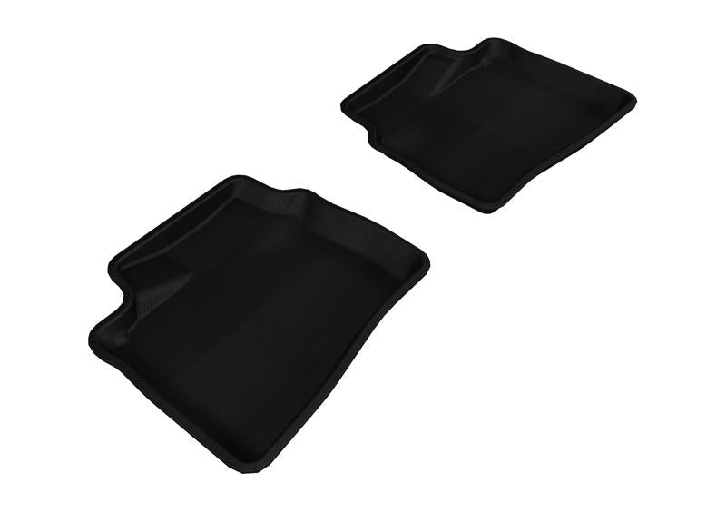 3D MAXpider 2007-2010 Hyundai Elantra Kagu 2nd Row Floormats - Black L1HY02921509
