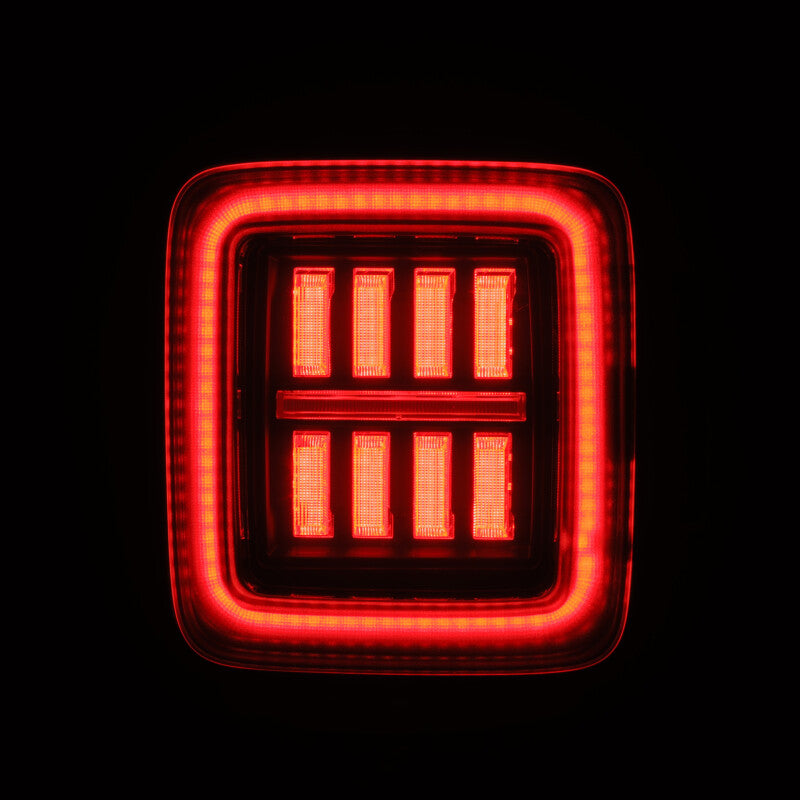 AlphaRex 18-23 Jeep Wrangler JL NOVA Prismatic LED Taillights Black-Red 602020 *Discontinued