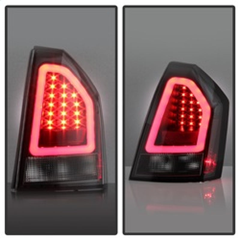 Spyder Chrysler 300 05-07 V2 Light Bar LED Tail Lights - Black ALT-YD-CHR305V2-LED-BK 5083326