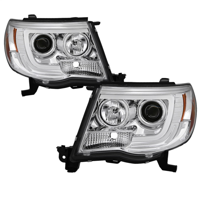 Spyder Toyota Tacoma 05-11 Projector Headlights - Light Bar DRL - Chrome PRO-YD-TT05V2-LB-C 5084668