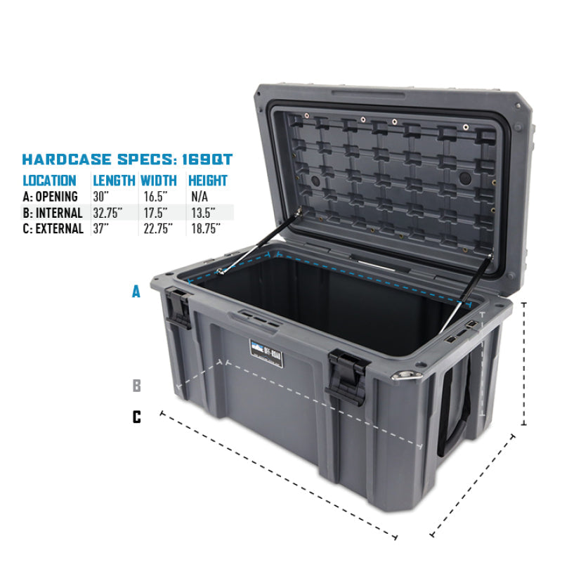 Borne Off-Road Hard Case 169QT Black BNHC-169BK