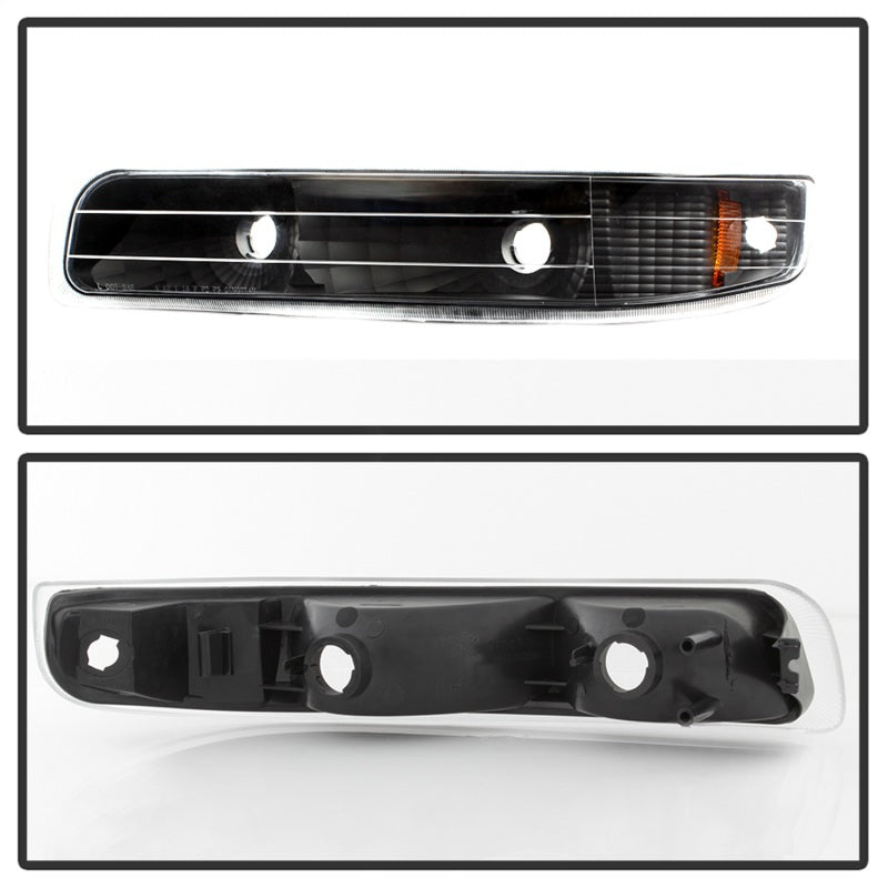 SPYDER Xtune Chevy Silverado 99-02 Amber Reflector Bumper Lights Black CBL-JH-CS99-AM-BK 5064271
