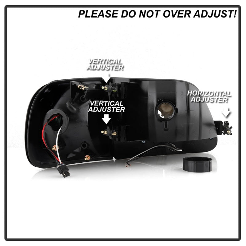 SPYDER Xtune Ford F150 97-03 Crystal Headlights w/ Clear LED Corners Smoke HD-ON-FF15097-LED-SET-SM 5014801