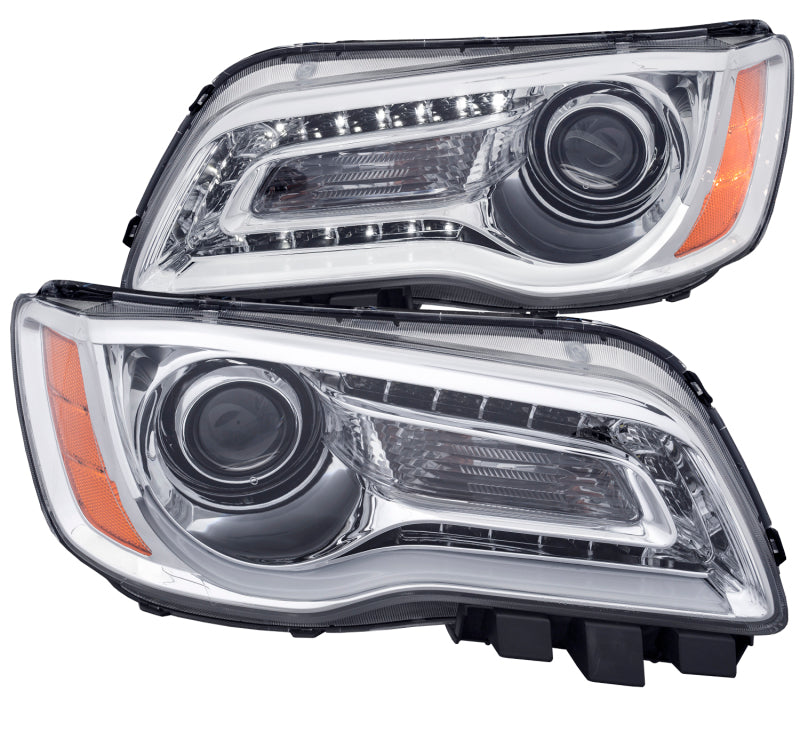 Anzo 2011-2014 Chrysler 300Projector Headlights w/Plank Style Design Chrome