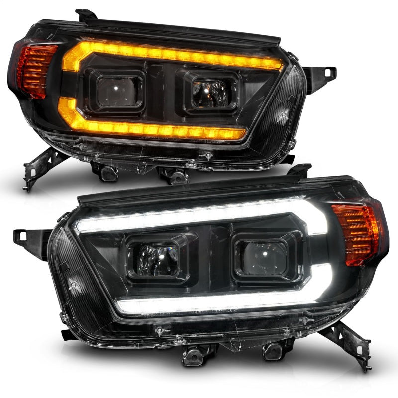 ANZO 10-13 Toyota 4Runner Projector Headlights - Black 111602